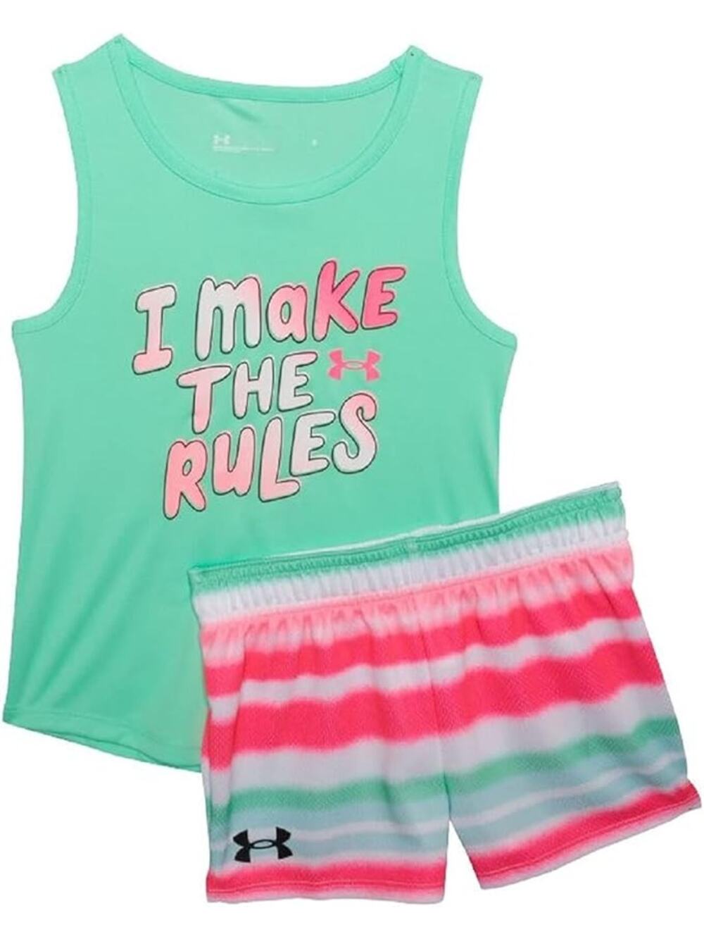 NWT Under Armour Girl's "I Make The Rules" Set sz 6